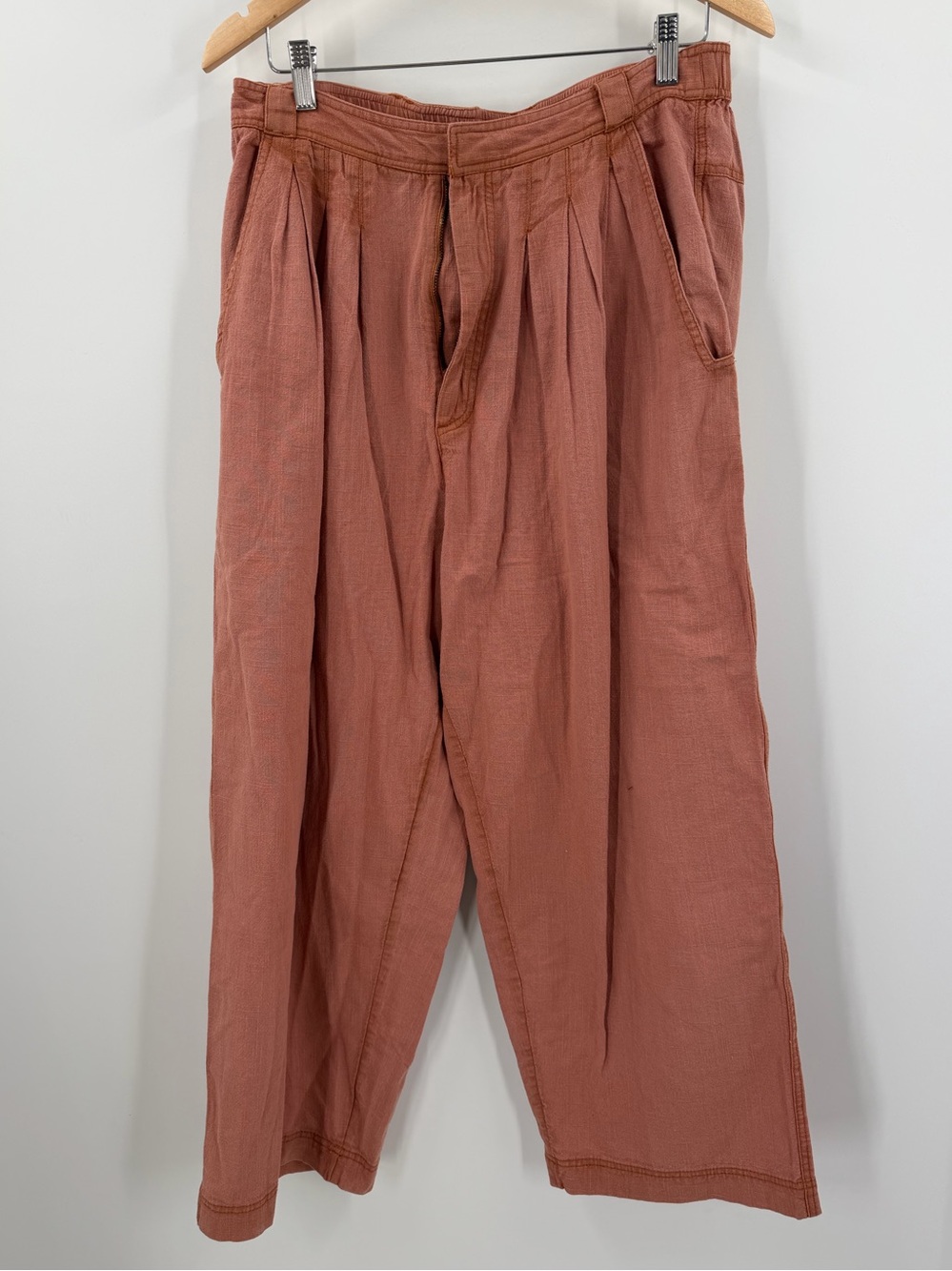 Free People Lotta Love Wide Leg Cropped Pants Women’s Size 10